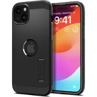 Spigen Tough Armor Hoesje geschikt voor Apple iPhone 15 | Compatible met MagSafe | Back Cover Hoesje | Uitklapbare Kick Stand | Zwart