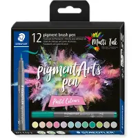 Staedtler Pigment Arts brushpennen Pastel Colours (12 stuks)