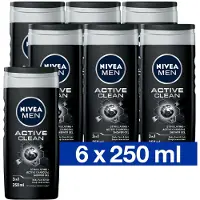 Nivea 6x Douchegel Active Clean 500 ml