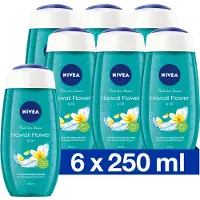 Nivea Hawaii Flower & Oil Douchegel - Shower Gel Met Vitamine C & E - Hydrateert de huid - Voordeelverpakking - 6 x 250 ml