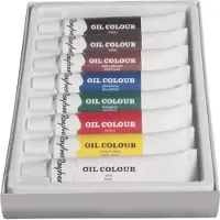 Rayher Hobby Materialen Olieverf Schilder Setje 8 Kleuren Tubes 12 Ml -