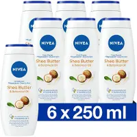 Nivea Shea Butter & Botanical Oil Douchegel - Shower Gel - met Sheaboter - Voordeelverpakking - 6 x 250 ml