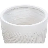 Beliani FTERO - Bloempot - Wit - 35 x 35 x 33 cm - Kleivezel