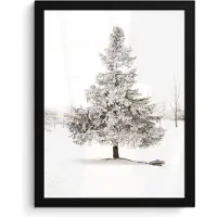 PosterMonkey Fotolijst incl. Poster - Winter - Boom - Sneeuw - Natuur - Seizoenen - 30x40 cm - Posterlijst