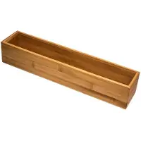 Secret De Gourmet Bestekbak/keuken organizer 1-vaks Tidy Smart bamboe 38 x 8 x 7 cm - Bestekbakken
