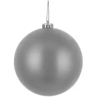 House of Seasons Kerstbal Kunststof Mat Zilver D15cm