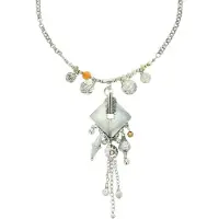 Behave - Zilverkleur ketting met speelse hanger - Boho stijl voor elke dag