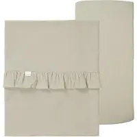 Koeka Set | Laken Wieg + Hoeslaken Wieg Ruffle Faro Sage