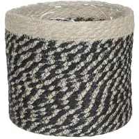Mica Plantenmand Bonaparte Ø 16 x h 16 cm zwart/naturel