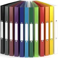 Acropaq - 12 x Ring Folder A4 - With 2 rings, Back width 2.2 cm, Color arc, 'N