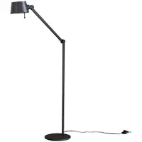 LUCANDE Vloerlampe , Silka, Zwart, Werkkamer / Kantoor, Metaal, Modern