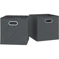 Vicco Opbergbox – 30 x 30 cm Set van 2 Antraciet