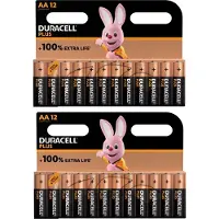 Duracell Plus Alkaline 100% AA 24 pack (LR6)