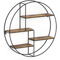 Vicco Fyrk Wandrek – 55 x 55 cm Rond Antiek hout