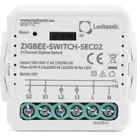 Ledtastic ZIGBEE-SWITCH-SEC02 dubbele schakelaar - Zigbee 3.0