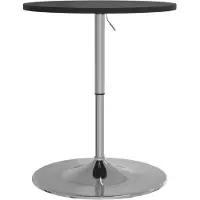 DKD Home Decor Bartafel 60x60x90 cm bewerkt hout en verchroomd staal zwart