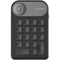 HUION numeriek toetsenbord voor grafische tablets, mini K20. Draadloos numeriek toetsenbord met functietoetsen en 18 toetscombinaties, geschikt voor grafische tablets met scherm