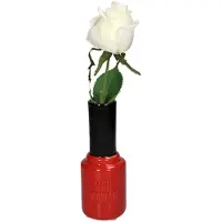 Kersten Vaas Fashion Rood / Zwart D 7 H 18,5 Cm