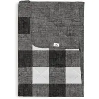 Zo! Home Zohome Quattro di Lino Bedsprei Grijs-Zwart Geruit Pattern - 180 x 260 cm
