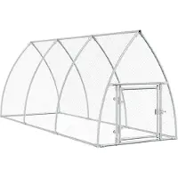 vidaXL Kippenhok 300x105x120 cm gegalvaniseerd staal zilverkleurig