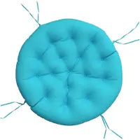 vidaXL Zitkussen rond Ø 100x11 cm oxford stof turquoise