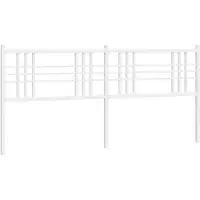 vidaXL Vervangend hoofdbord 193 cm metaal wit