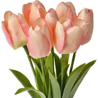 Clayre & Eef Kunstbloem Roos 32 cm Wit Roze Kunststof Wit