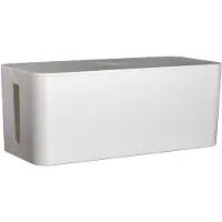 Intirilife Kabelbox in Wit - 32.1 x 13.6 x 12.7 cm - Kabelbeheer box, organizer om kabels en stekkerdozen te verbergen