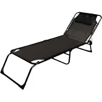 Marbueno Summer 190x58x27 Cm Folding Sunbed Zwart