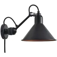 DCW éditions Gras n°304 Cable Wandlamp Black | Copper | Conical