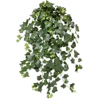 Maxifleur Kunstplanten Hedera kunst hangplant 75cm - groen - FR - brandvertragend