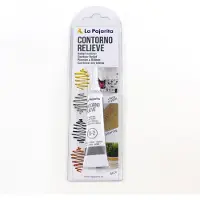 La Pajarita reliëf outliner zilver 20ml creatieve verf.
