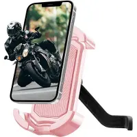RockBros universele telefoonhouder voor fiets, motorfiets, etc. - Roze (spiegelmontage)
