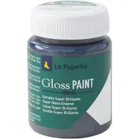 La Pajarita glans verf donkergrijs 75ml - waterbasis speelgoedverf.