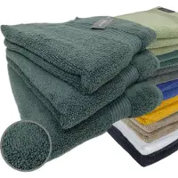 ISleep Terry Handdoek - 3 Stuks - 60x110 cm - Donker Groen