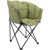 Travellife Lago Campingstoel Cross Moss Green - Comfortabele vulling - Water- en uv-bestendig - Inclusief draagtas