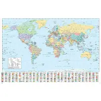 Abystyle Poster Harper Collins - World Map 21 - Frans - 91,5x61cm