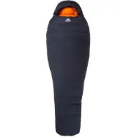 Mountain Equipment - Glacier 1000 - Donzen slaapzak Long - Body Size: 200 cm, obsidian