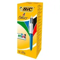 BIC Pen Bic Mini 4Colours Blauw Wit 0,32 mm (12 Onderdelen)