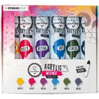 Studio Light Acrylverf - Acrylaatverf - Acrylic Paint - Hobbyverf - Knutselen en Verven - Intense Paintset - Subtiele Zijdeglans - Dekkend - Art by Marlene Essentials - Nr. 106
