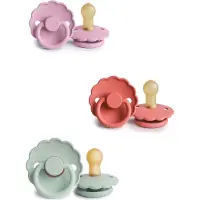Frigg DAISY Fopspeen set 3 stuks Poppy,Seafoam en Lupine 0-6 maand maat 1