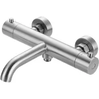 Best design Badthermostaat Ore Opbouw HOH 15 cm Rond RVS