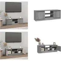 vidaXL Tv-meubel met deur 102x30x36 cm grijs sonoma eikenkleurig - Tv-kast - Tv-kasten - Tv-meubel - Hifi-meubel