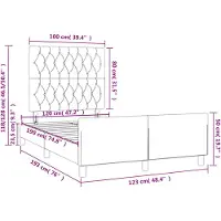 vidaXL Bedframe zonder matras 120x190 cm stof zwart