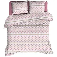 Romanette Dekbedovertrek Kapla Rose Katoen-260 x 200 / 220 cm | Extra Breed