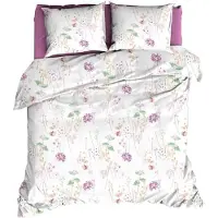 Romanette Dekbedovertrek Jardin Rose Katoen-240 x 200 / 220 cm | Lits-Jumeaux