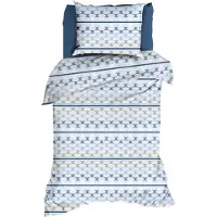 Romanette Dekbedovertrek Kapla Blue Katoen-140 x 200 / 220 cm | 1-Persoons