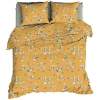 Romanette Dekbedovertrek Geisha Oker Katoen-260 x 200 / 220 cm | Extra Breed