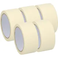 Kinzo Afplaktape/schilderstape - 5x - wit - 36mm x 25m - voor binnen/buiten