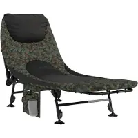 vidaXL Visbed met verstelbare modderpoten inklapbaar camouflage